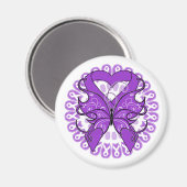 Aimant Cercle papillon Lupus de rubans (Recto/Verso)