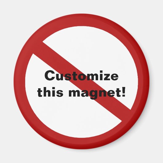 Aimant Cercle personnalisé avec bouton (Devant)