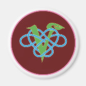 Aimant Cercle polyamoraire végétal celtique (Devant)