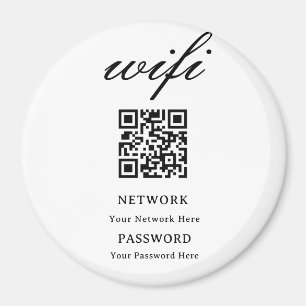 Aimant Cercle Réseau de mot de passe Wifi Modern