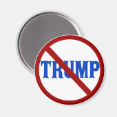 Aimant Cercle rouge anti-Trump avec X (Recto/Verso)