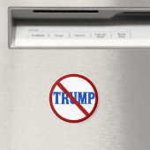 Aimant Cercle rouge anti-Trump avec X (In Situ (Lave-vaisselle))