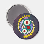 Aimant Cercles Artwork Abstrait (Recto/Verso)