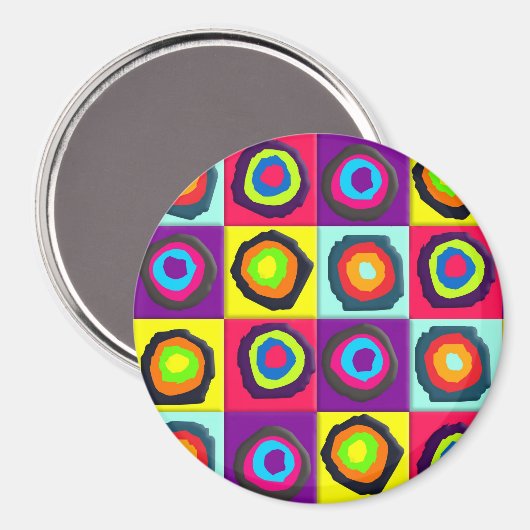 Aimant Cercles colorés arrière-plan (Recto/Verso)