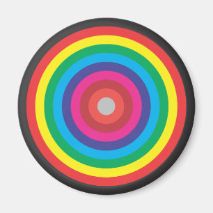 Aimant cercles concentriques cible colorée