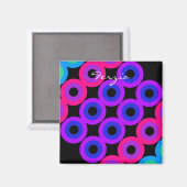 Aimant Cercles de néon (Recto/Verso)