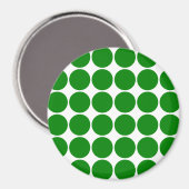 Aimant Cercles et points de points Polka : Pois verts (Recto/Verso)