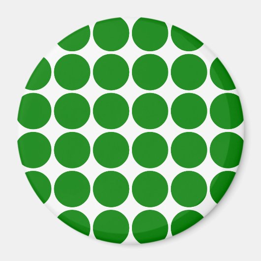 Aimant Cercles et points de points Polka : Pois verts (Devant)