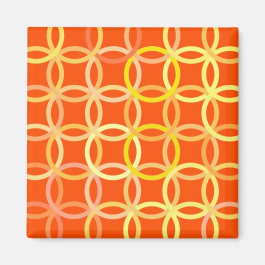 Aimant Cercles modernes du milieu du siècle, mandarine or (Devant)