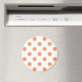 Aimant Cercles Pois orange de Tangérine (In Situ (Lave-vaisselle))