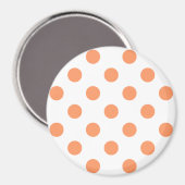 Aimant Cercles Pois orange de Tangérine (Recto/Verso)