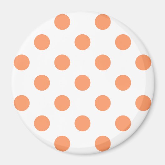 Aimant Cercles Pois orange de Tangérine (Devant)