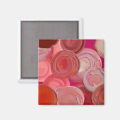 Aimant Cercles rouges heureux (Recto/Verso)