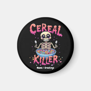 Aimant Cereal Killer Breakfast Funky Cereal Bowl Skeleton