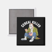 Aimant Cereal Killer Funny Halloween Horror Movie Masked  (Recto/Verso)