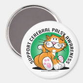 Aimant Cérébral Palsy Cat (Recto/Verso)