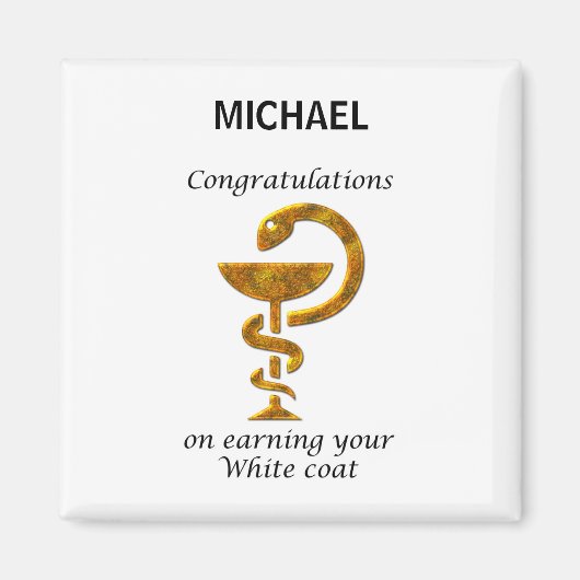 Aimant Cérémonie de la couverture blanche vétérinaire de (Devant)