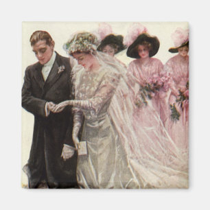 Aimant Cérémonie de mariage victorien vintage de la marié