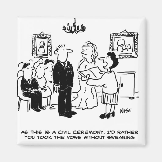 Aimant Cérémonie des Mariages civils dans un bureau d'enr (Devant)