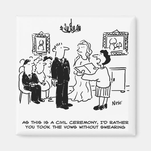 Aimant Cérémonie des Mariages civils dans un bureau d'enr (Devant)