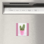 Aimant Cereus cactus dans un pot rose (In Situ (Lave-vaisselle))