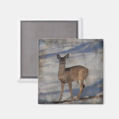 Aimant Cerf dans la neige (Recto/Verso)