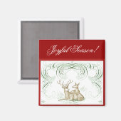 Aimant Cerf de Noël (Recto/Verso)