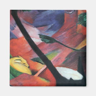 Aimant Cerfs communs dans la forêt II par Franz Marc ;