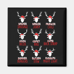 Aimant Cerfs de Noël drôles de chasse aux chasseurs Tout