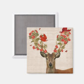 Aimant Cerfs et Inséparables (Recto/Verso)