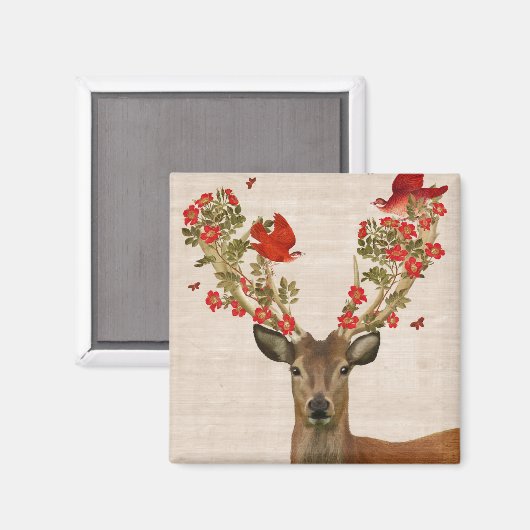 Aimant Cerfs et Inséparables (Recto/Verso)