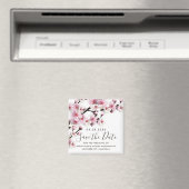 Aimant Cerise Blossom mariage rose Enregistrer la date Ma (In Situ (Lave-vaisselle))