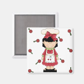 Aimant cerise fille (Recto/Verso)