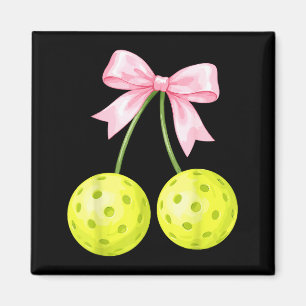 Aimant Cerises Coquette Pickleball Ruban Paddle Sport Amo