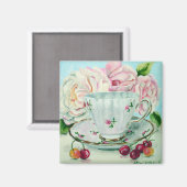 Aimant Cerises et magnéte au thé (Recto/Verso)