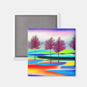 Aimant Cerisiers dans l'eau des inondations (Recto/Verso)