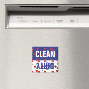 Aimant Cerry Berries Rouge Motif moderne bleu lave-vaisse