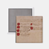 Aimant Certificat de mariage de Wolfgang, Mozart et Weber (Recto/Verso)