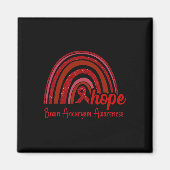 Aimant Cerveau Aneurie Sensibilisation Espérance Arc en c (Devant)