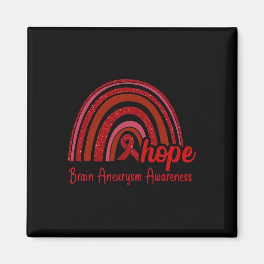 Aimant Cerveau Aneurie Sensibilisation Espérance Arc en c (Devant)