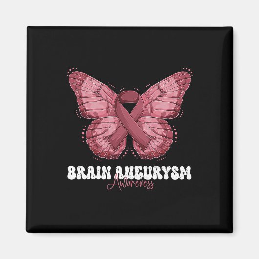 Aimant Cerveau Aneurysme Mois de sensibilisation Burgundy (Devant)