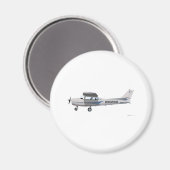 Aimant Cessna 172 Skyhawk Blue (Recto/Verso)