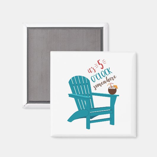 Aimant C'est 5 heures (Recto/Verso)