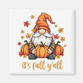 Aimant C'est Automne Y'all Gnomes Citrouille Automne Than (Devant)