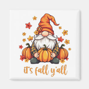 Aimant C'est Automne Y'all Gnomes Citrouille Automne Than