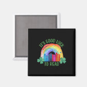 Aimant C'est Chanceux De Lire St Patrick's Day Enseignant (Recto/Verso)