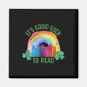 Aimant C'est Chanceux De Lire St Patrick's Day Enseignant