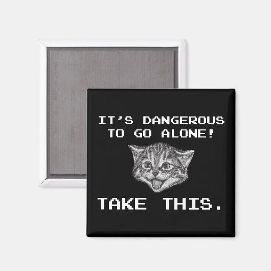 Aimant C'est dangereux d'y aller seul ! Prenez ceci (Recto/Verso)