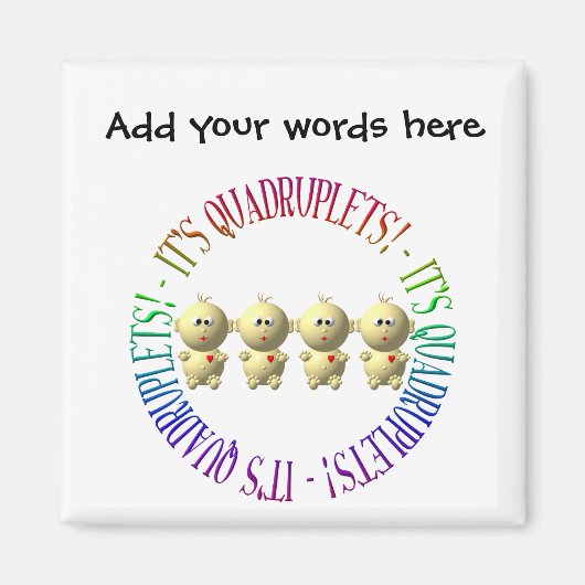 Aimant C'est des quadruplets ! (Devant)