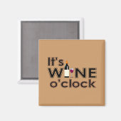 Aimant C'est du vin à l'horloge (Recto/Verso)